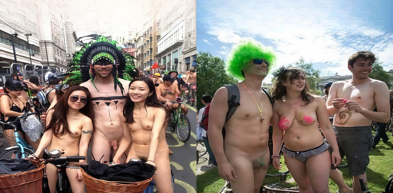 伦敦裸骑拒绝石油活动 环保行动背后的现实尴尬 共享单车卫生问题意外成焦点
