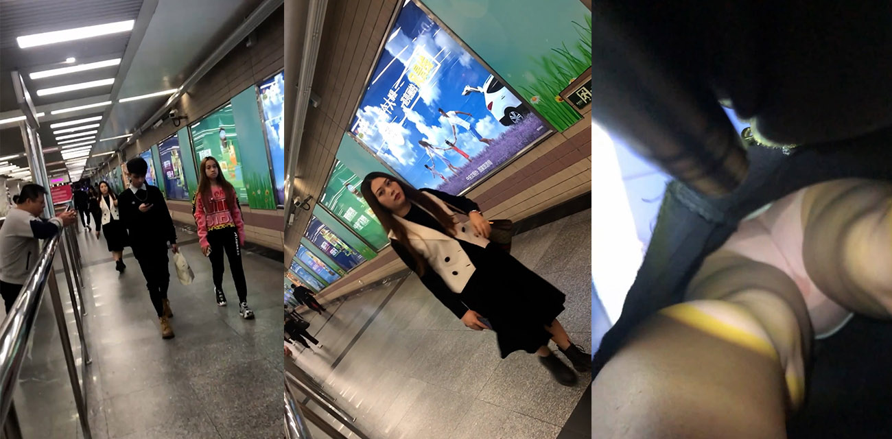 抄底大神小电筒偷拍 一路尾随美女 从地铁站再到商场 全程无尿点 刺激！