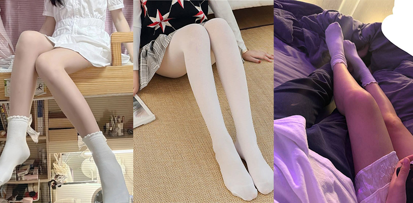 每日大赛 白袜特辑 盘点那些纯白棉质干净又撩人的小白袜