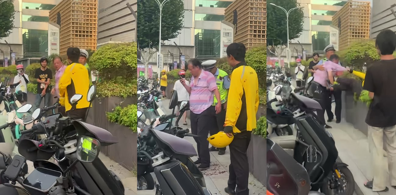 梦时代出先砍人事件 出租车司机与外卖小哥街头发生冲突 出租车司机掏出砍刀伤人