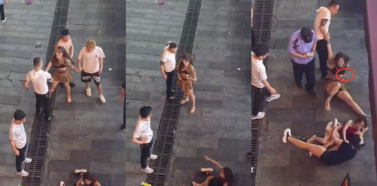 瓜友们特别爱看的精神小妹打架又来了 大奶子都被扒出来了也毫不介意
