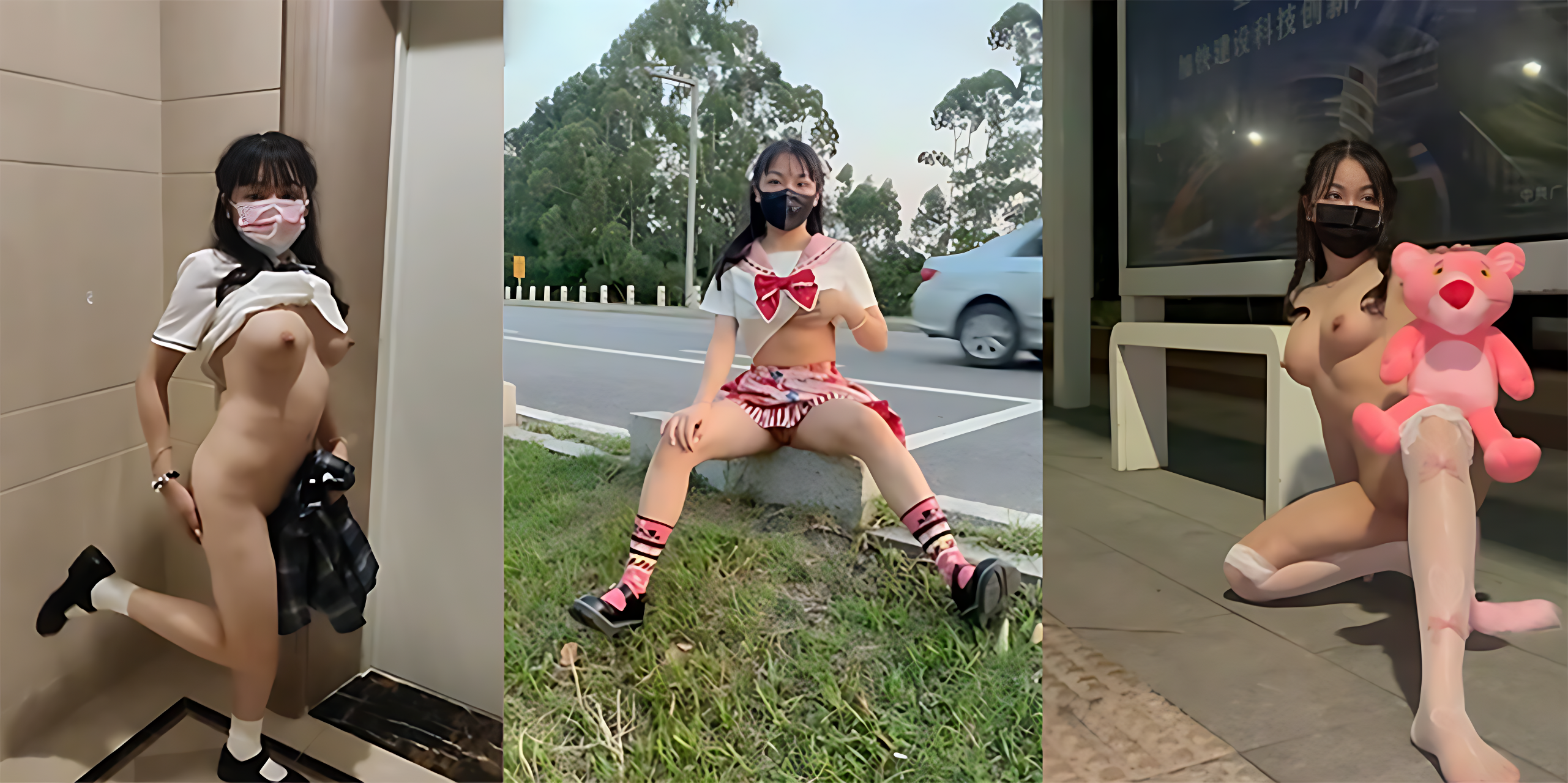 TonyJ和贝贝最新露出作品 深夜公共场所疯狂自慰 风险拉满极致刺激
