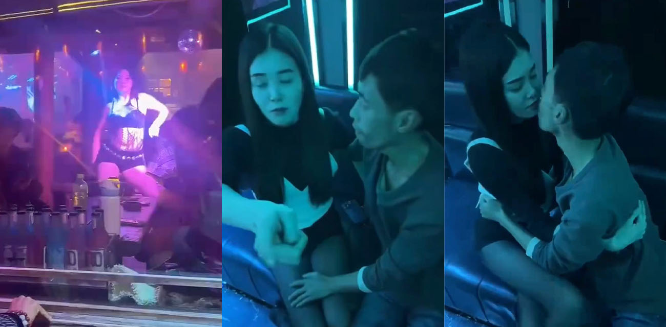 大爷沉浸云南丽江酒吧难以自拔 香艳美女贴身热舞 一旁大妈怎么拉都拉不动