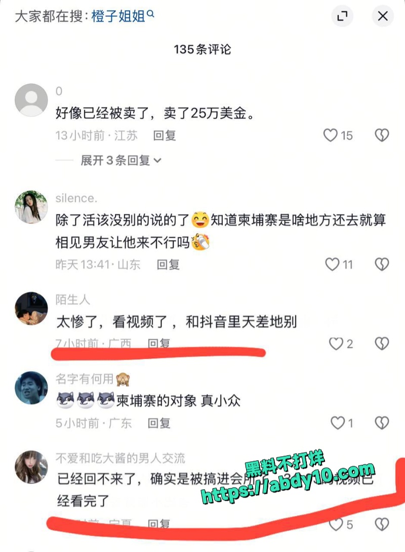 网红橙子被卖到柬埔寨卖淫 2