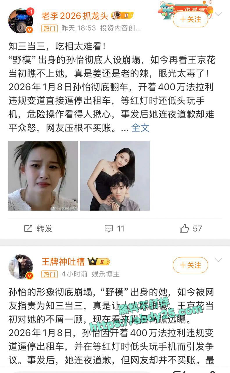 演员孙怡被爆料知三当三 1