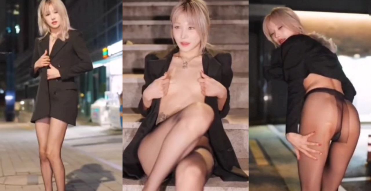 极品大长腿美女模特穿黑丝玩户外露出！不愧是模特般的身材就是足够妖娆迷人！