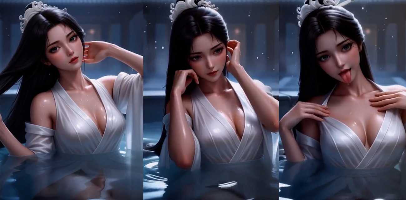 3D动漫美人宋玉水池内跪地深喉口交吞精 后入式猛插 巨乳晃荡高潮内射 剧情劲爆
