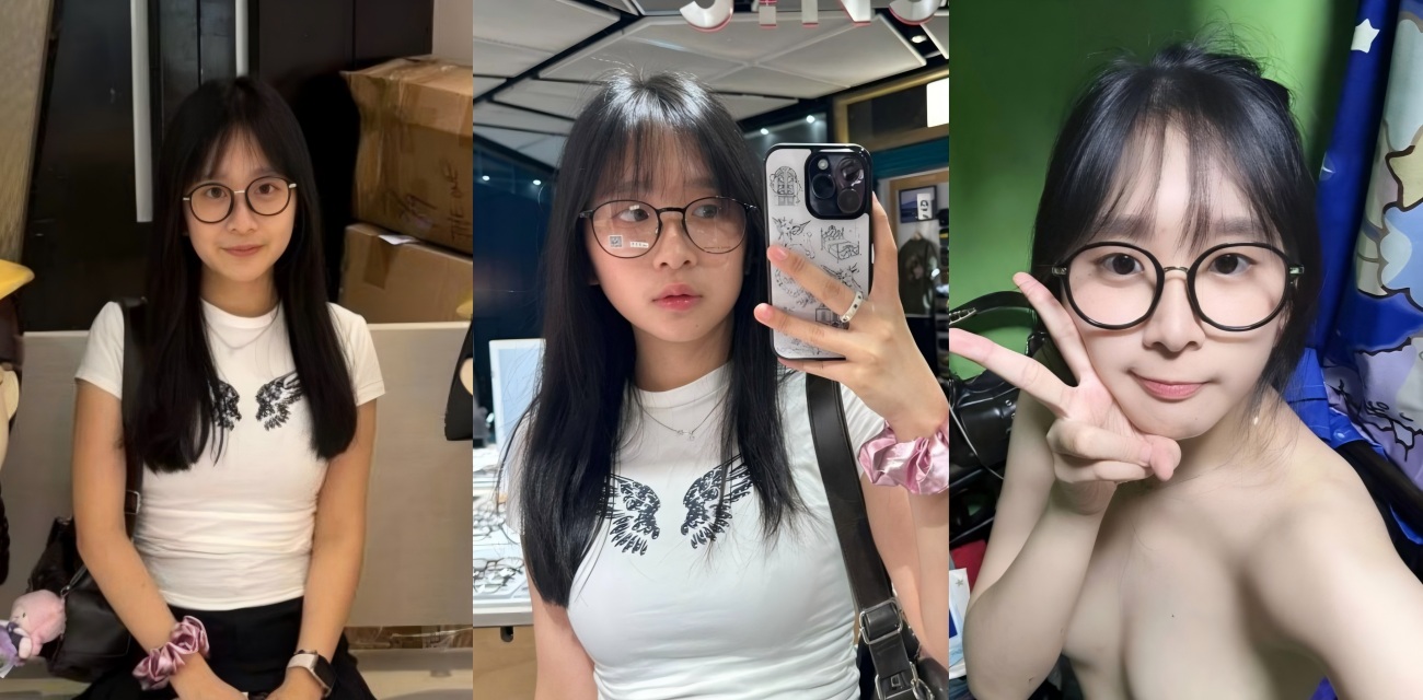眼镜清纯女大学生自拍流出 跪电梯口吞男友巨屌 镜前后入揉奶骑到腿软