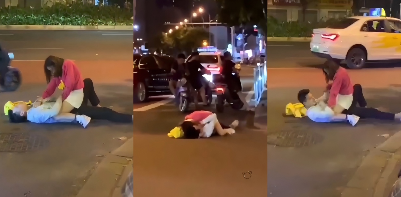 夜深街头男女缠绵视频流出 喝高男女旁若无人猛操 女上位狂野欲仙欲死