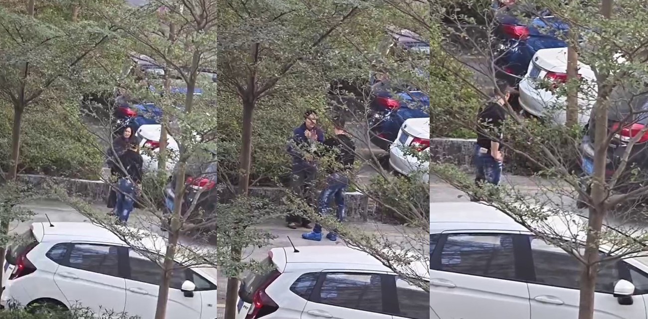 男子情绪失控打女人 原因竟为讨回项链 情感纠纷现场反转