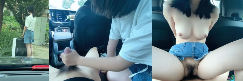 兄妹乱伦 送妹妹到郊外大学城 初尝禁果的妹妹非车上干一炮才让走