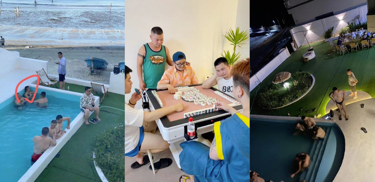 广东惠州度假村50多个男同开淫乱派对！警方突击检查给一锅端！