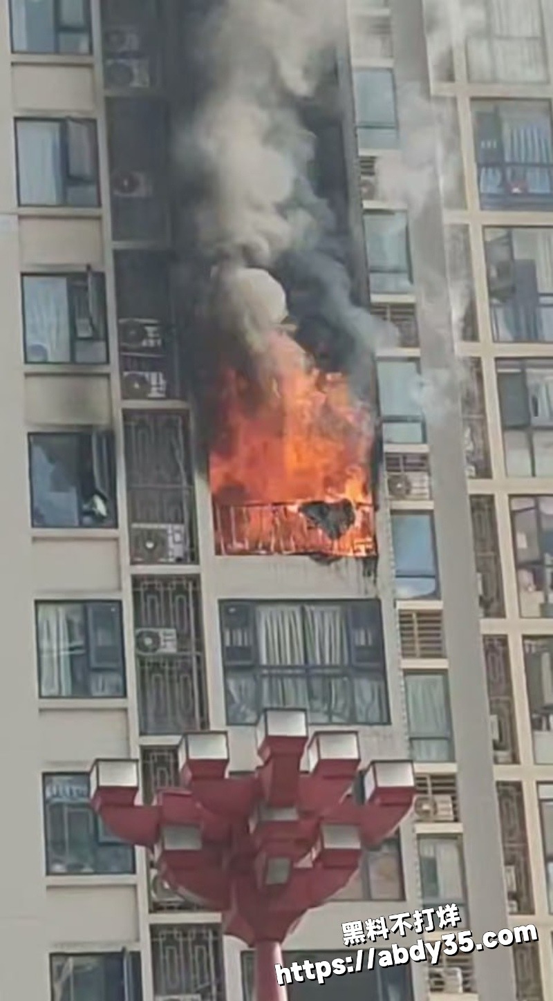 四川眉山南湖壹号小区火灾现场视频曝光1