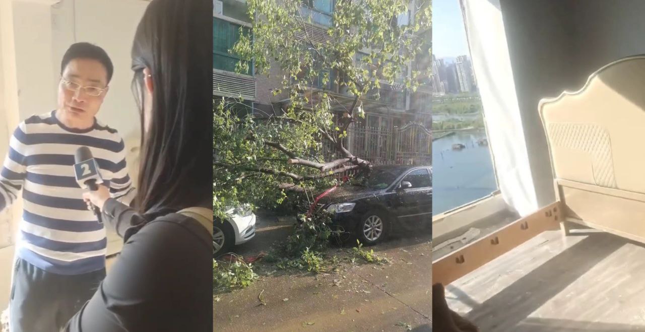 恐怖天灾 南昌发生特大暴风雨 伟梦清水湾小区 居民睡梦中被吹下楼摔死