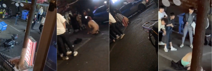 震惊三观！网传把别人的男朋友睡了 然后被正主带着闺蜜在街上扒光爆揍！