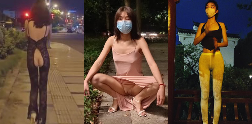 大长腿反差母狗 真空透视装户外露出 跟清纯模样形成极致反差 完全无视路人的眼光！