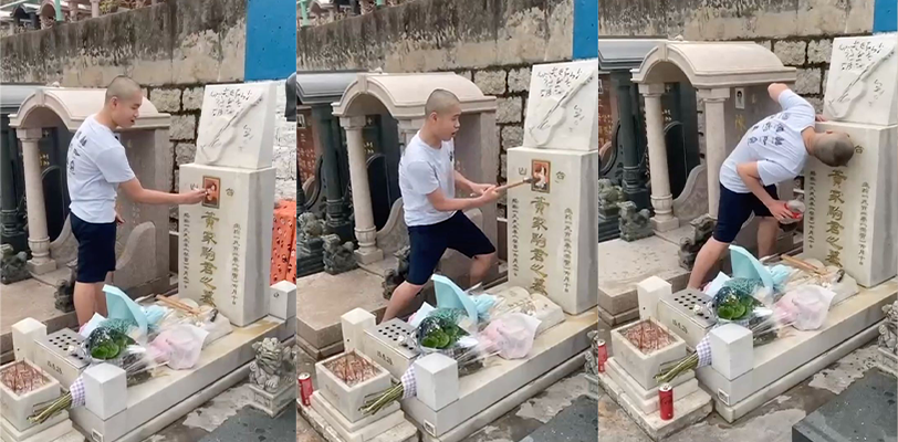 黄家驹墓地被破坏引发热议 两男子以铁锤狂砸墓碑行为极度恶劣 现两人已被警方控制等待处理！