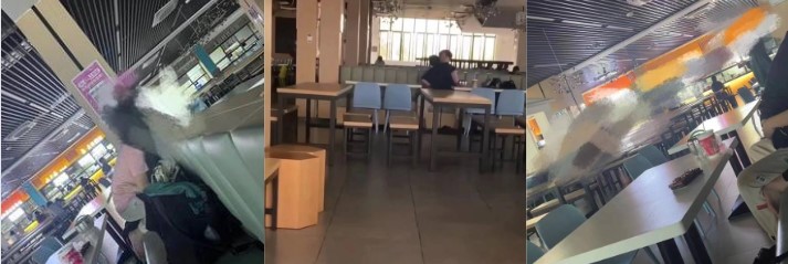广西 南宁师范大学 小情侣寻刺激 在五合食堂二楼当众啪啪