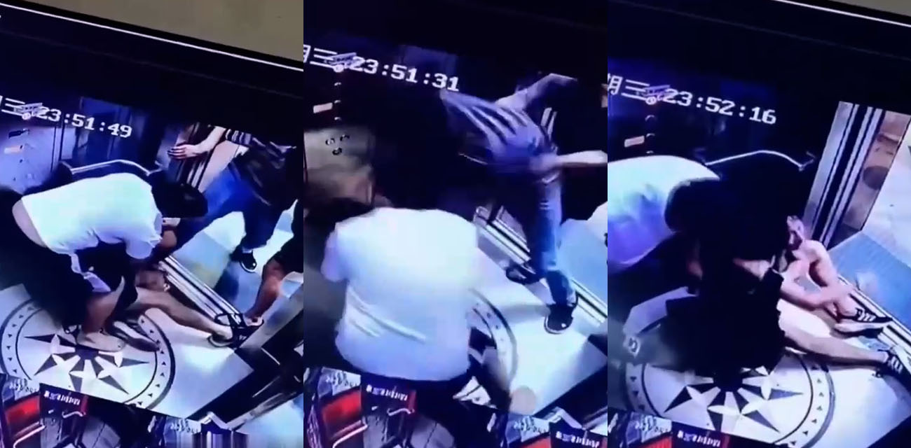 健身房男教练偷摸女会员遭家属堵截电梯群殴 被几人轮番暴揍后倒地不起