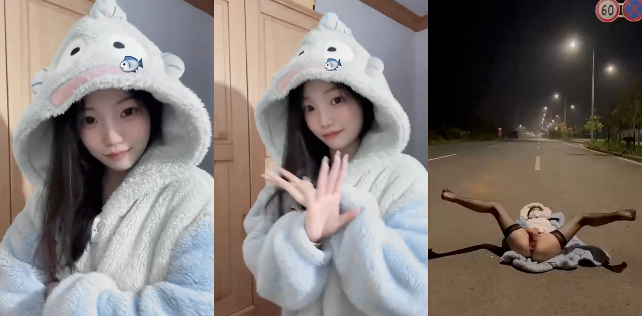 清纯可爱小仙女竟是金主的福利母狗 接下任务半夜在马路上露出自慰