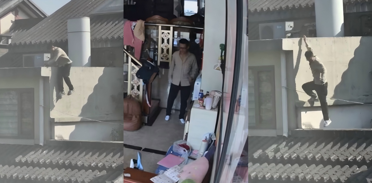 光天化日入室偷窃 文质彬彬小偷飞檐走壁再次作案 被业主保安合力抓获