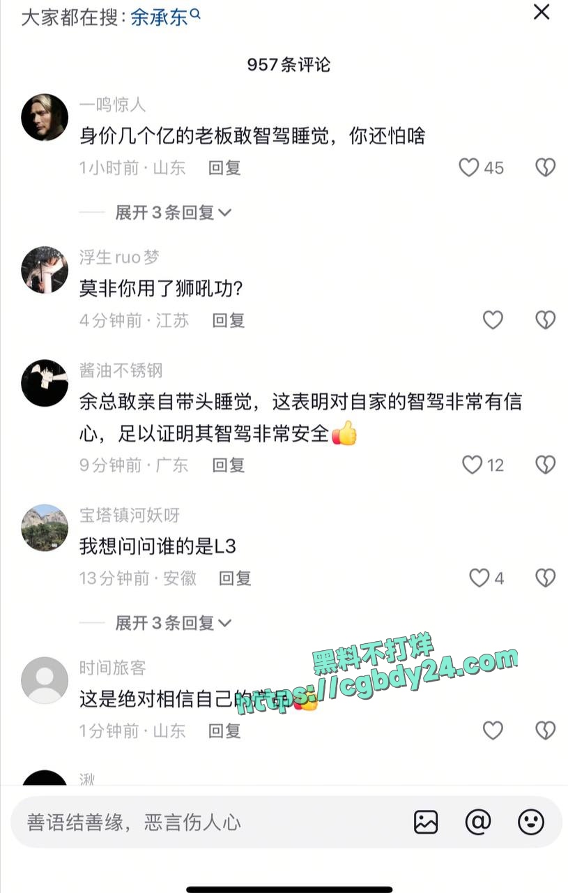 华为常务董事终端BG董事长余承东开车低头睡觉7