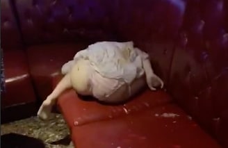 美女在ktv被人草到后门儿外翻 像丢垃圾一样丢在地上 没错就娶这种 都是好女孩