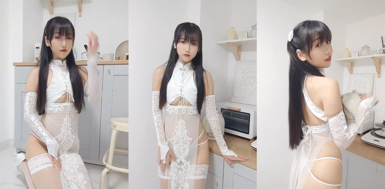 微密圈极品网红尤物不呆猫私房花絮流出 女神穿着诱惑白丝旗袍拍摄诱惑大片