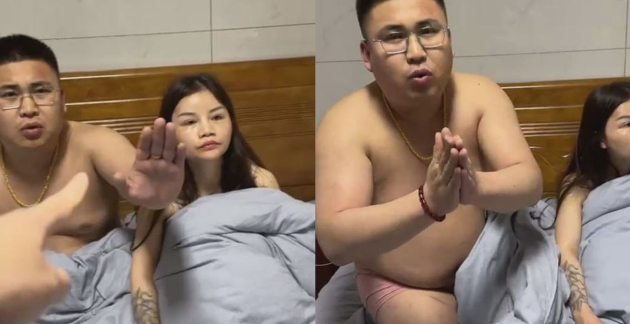 捉奸现场 有夫之妇偷情金链小伙 出轨还一脸理直气壮 真是个老仙女啊