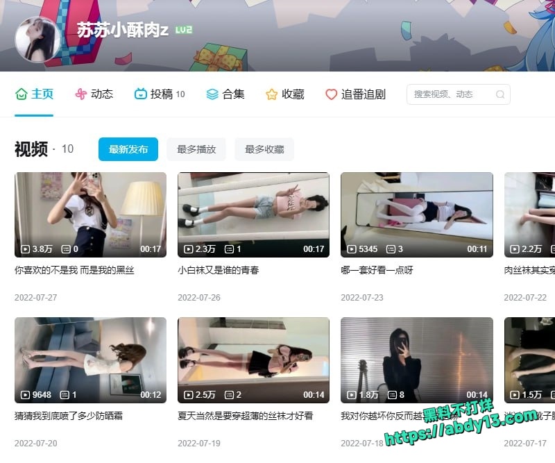 B站UP主苏苏小酥肉1