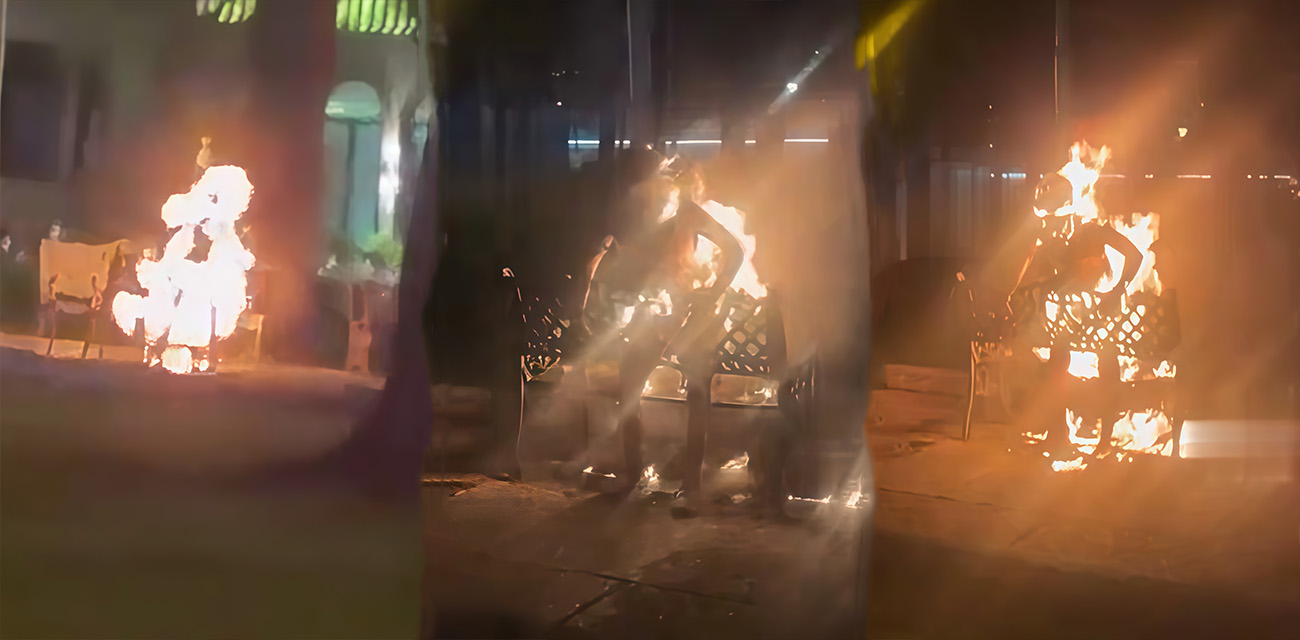 8月22日越南胡志明市 圣母大教堂望穿 由于网赌输钱发生自焚事件