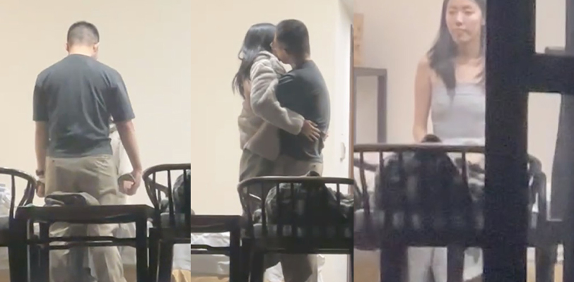 网传天津现代传媒职业学院 马现磊教师宿舍 老师和女友约会忘拉窗帘上演活春宫