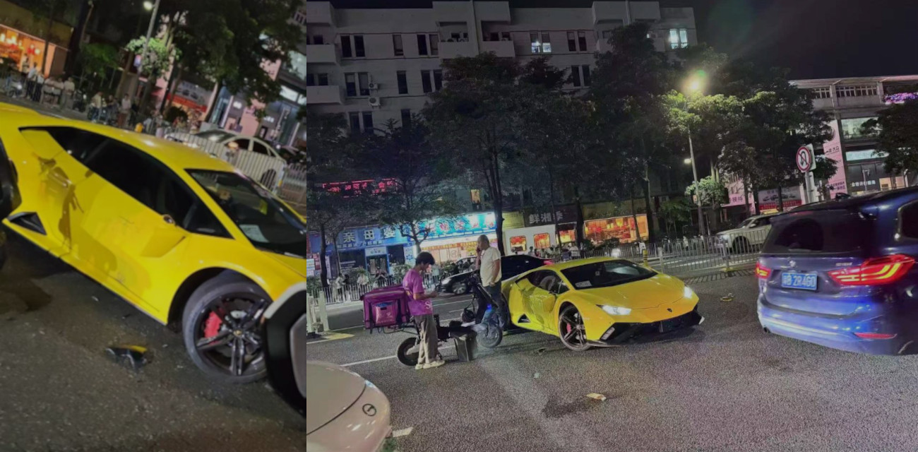 深圳外卖小哥电驴狂飙撞上兰博基尼 只罚500块逃过大劫 街头惊魂一夜