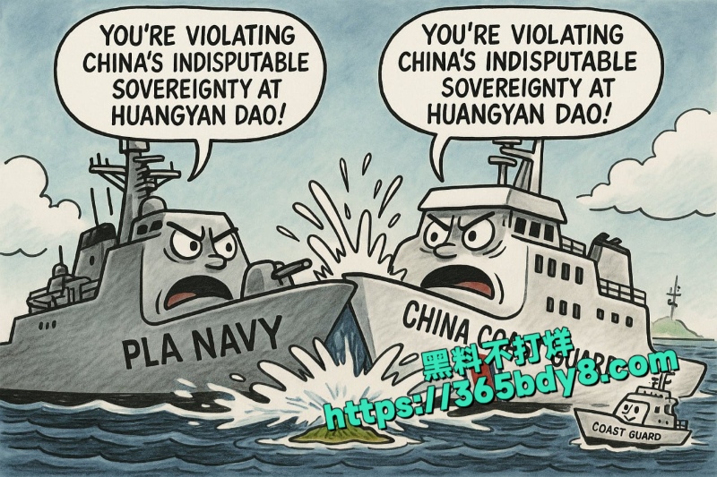 菲律宾非法舰队撞向海警舰艏1