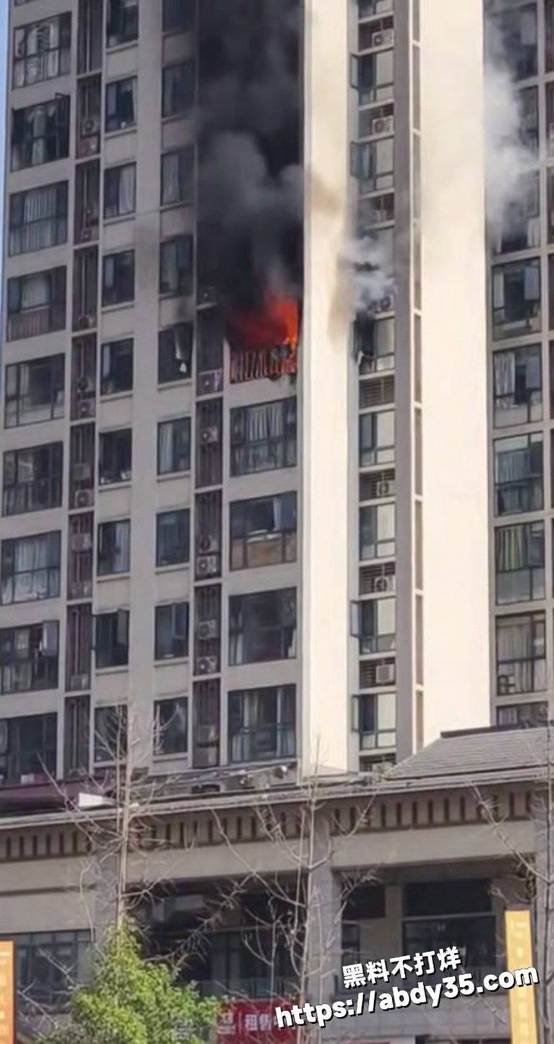 四川眉山南湖壹号小区火灾现场视频曝光3