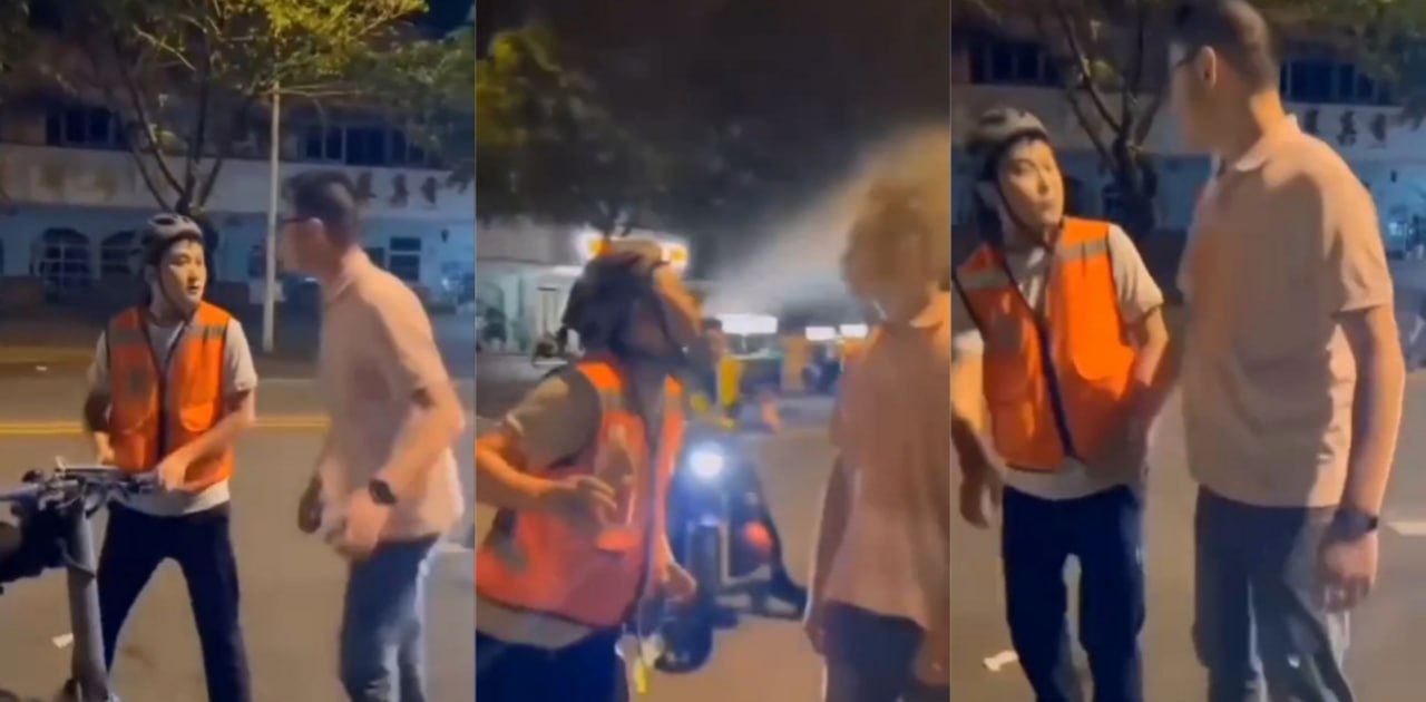 古人云君子动口不动手 男子和代驾起冲突互相吐口水 不敢动手否则互殴要留案底
