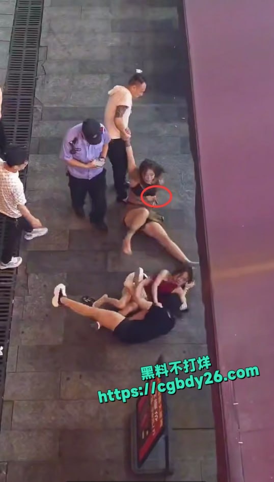精神小妹街头撕逼现场大奶子都打的露出来了4