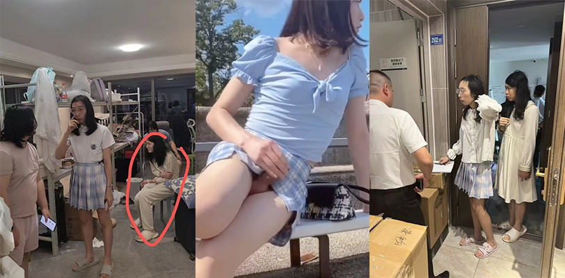 武汉一群疑似精神病的人妖被房东们集体抵制 想法极端五天自杀两人 还在小区楼下玩露出