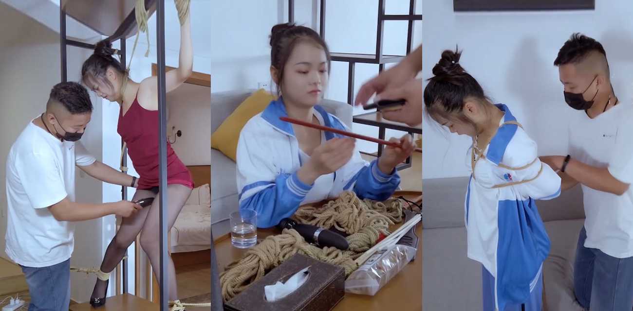 SM博主樱束强势调教模特悠悠 极致捆绑玩弄 体验窒息的快感