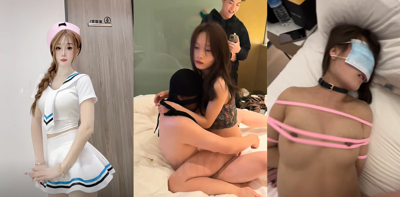 抖音网红 招财猫猫雨 身份被扒 看起清纯可人实则是外网推特福利姬 多人轮操视频曝光