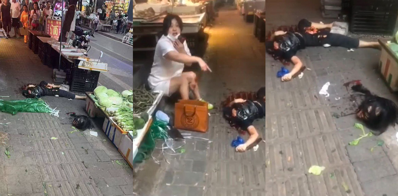 重庆大渡口马王场菜市场砍头视频 女子因爱生恨认错小三 错砍男人侄女将对方头砍掉肠子砍出