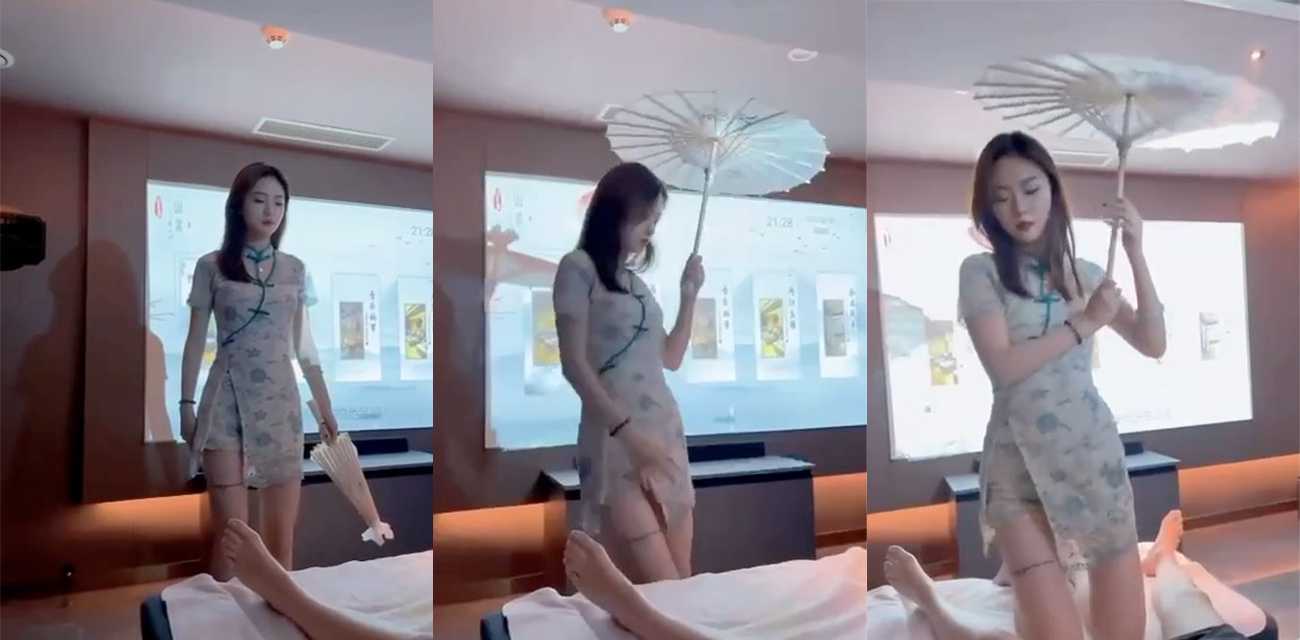 男人的极致享受 高颜值女技师 包厢内骚舞翩翩 哪个男人能抵抗得了？