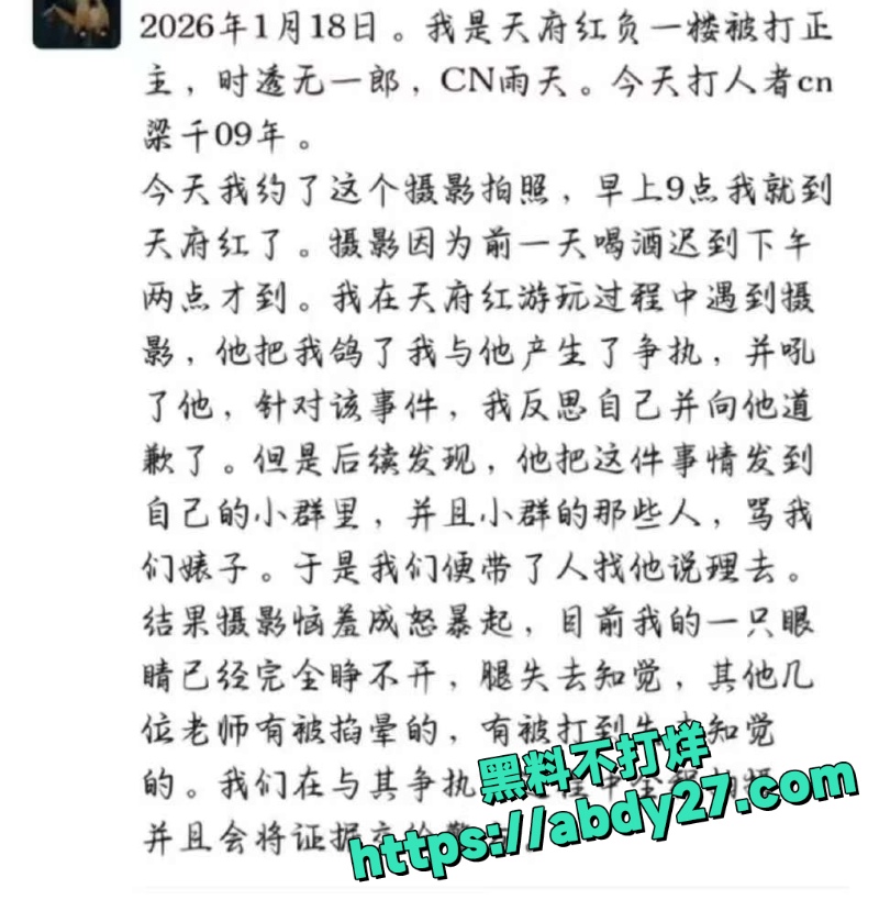 天府红摄影师殴打coser事件20