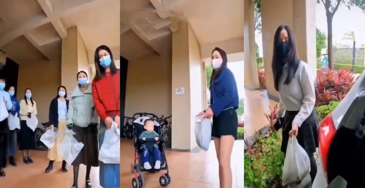 钓鱼佬在小区免费送鱼送丝袜 改变整个小区穿衣风格 这样的好邻居建议全球推广