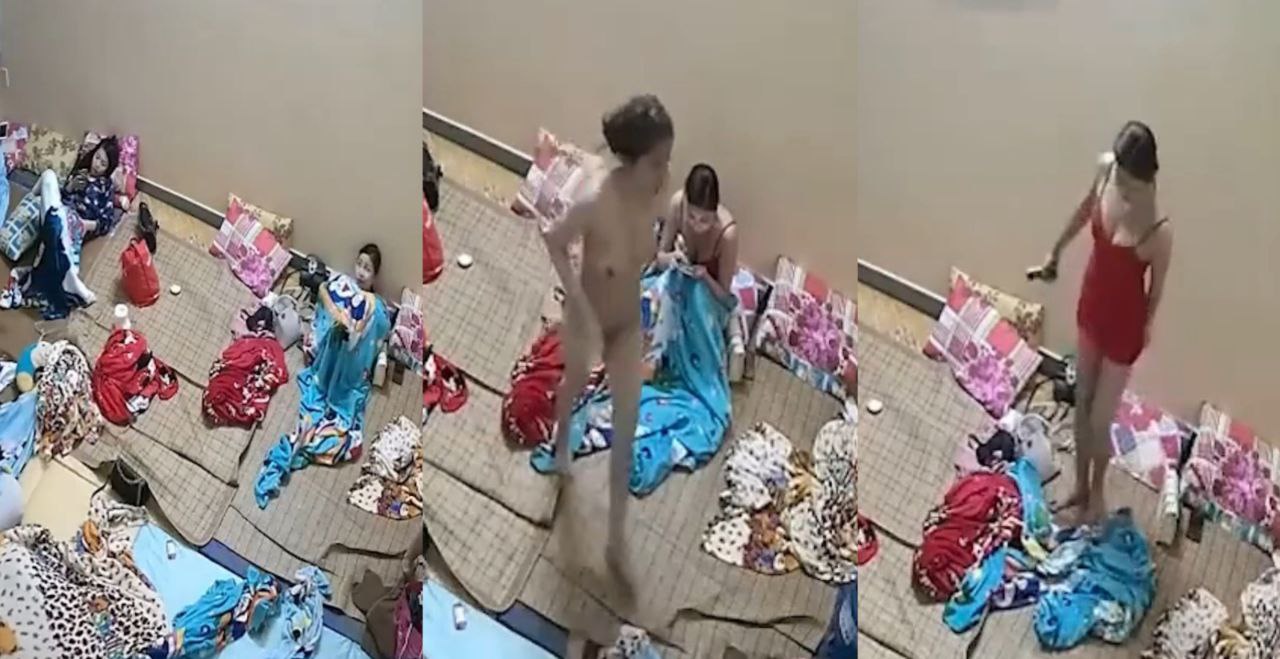 监控破解 卖淫窝点失足小姐姐当众性感换衣 收入都这么高了 住的却如此节俭 难道真的爸赌妈病弟还小