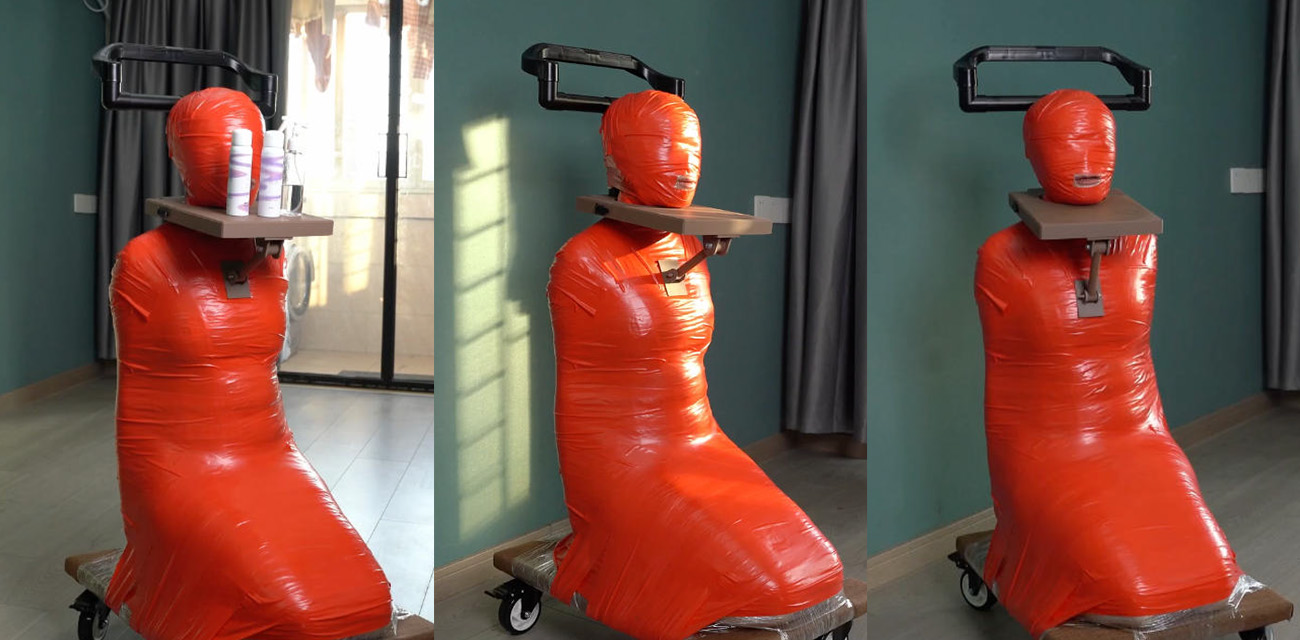 闪闪工作室重磅调教作品《人体家具胶带木乃伊》堪称束缚窒息调教的巅峰艺术