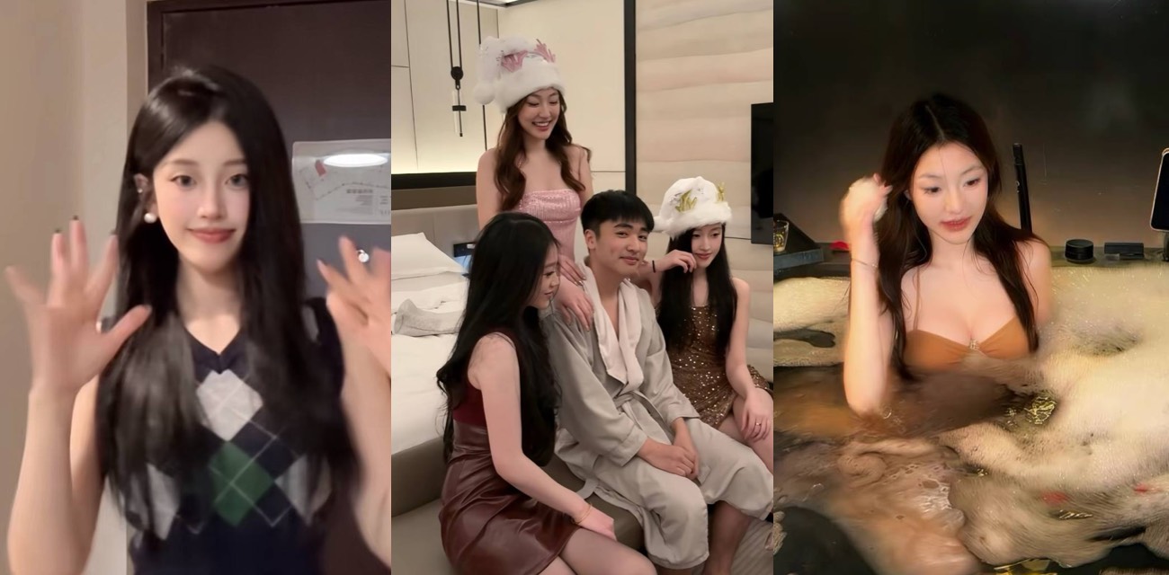 无锡3女1男酒店自拍发抖音被网友曝光