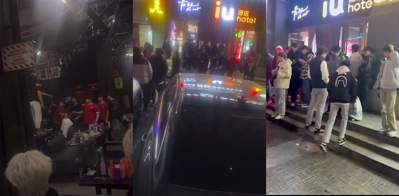 石家庄yolo酒吧上演百人大混战被特警一锅端 还有人在厕所里面打炮 现场画面曝光