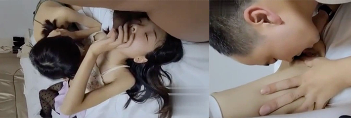 深圳的畜生父亲为满足其变态的性欲！让两个毛都没长齐的萝莉女儿穿上丝袜为其口爆！