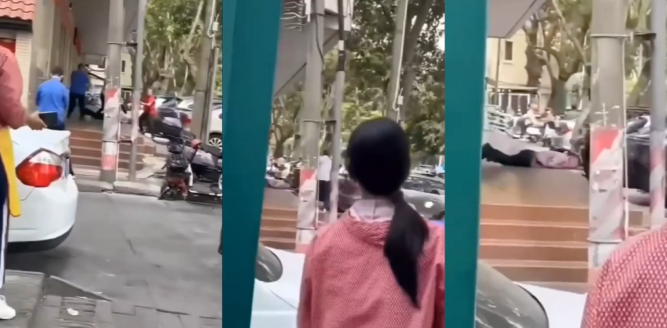 胆小瓜友慎入！广东湛江霞山爱国街道副书记金晓华被当众锄杀 头都砸烂了